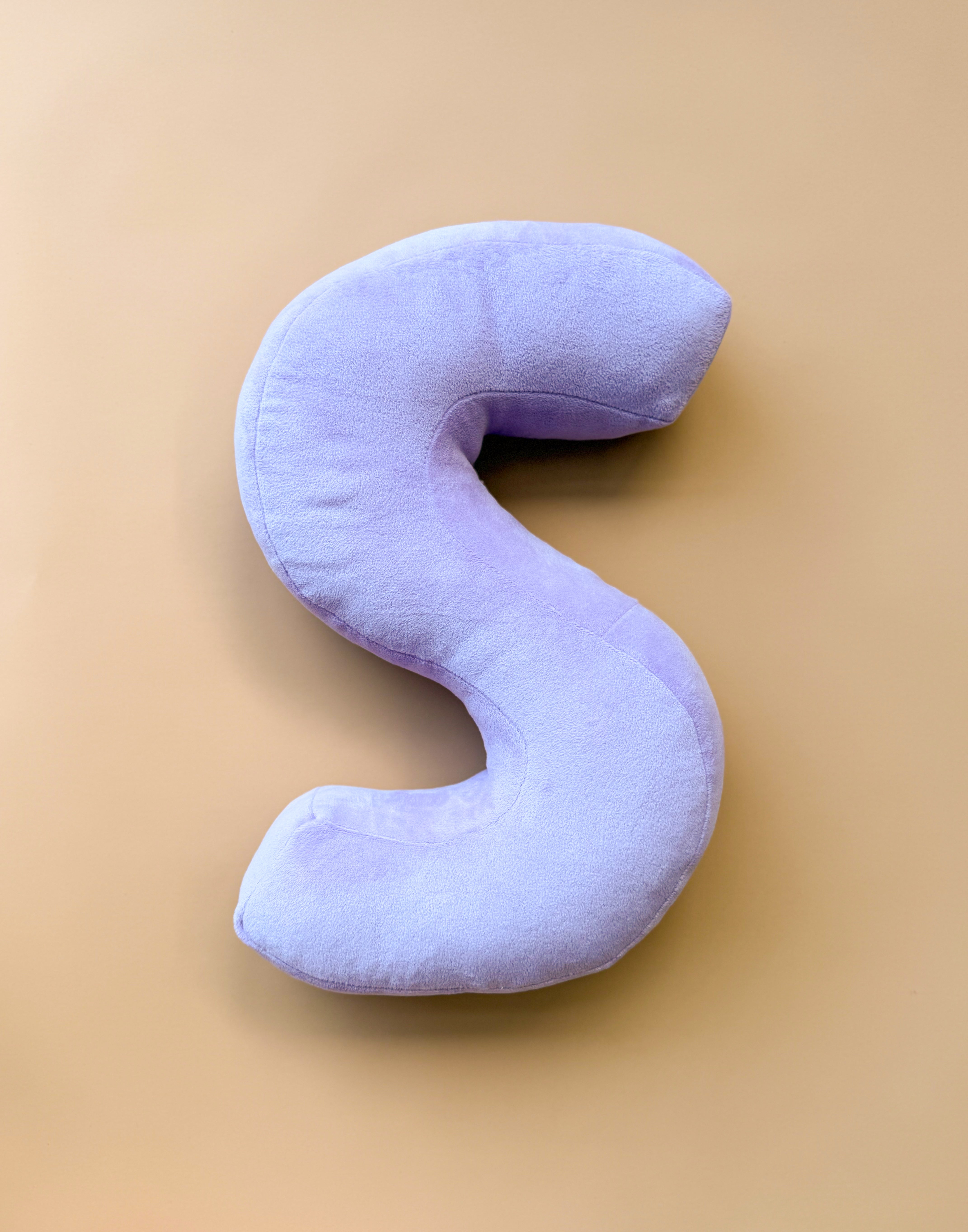 Custom Letter Cushions - Purple Plush (Ready Made)