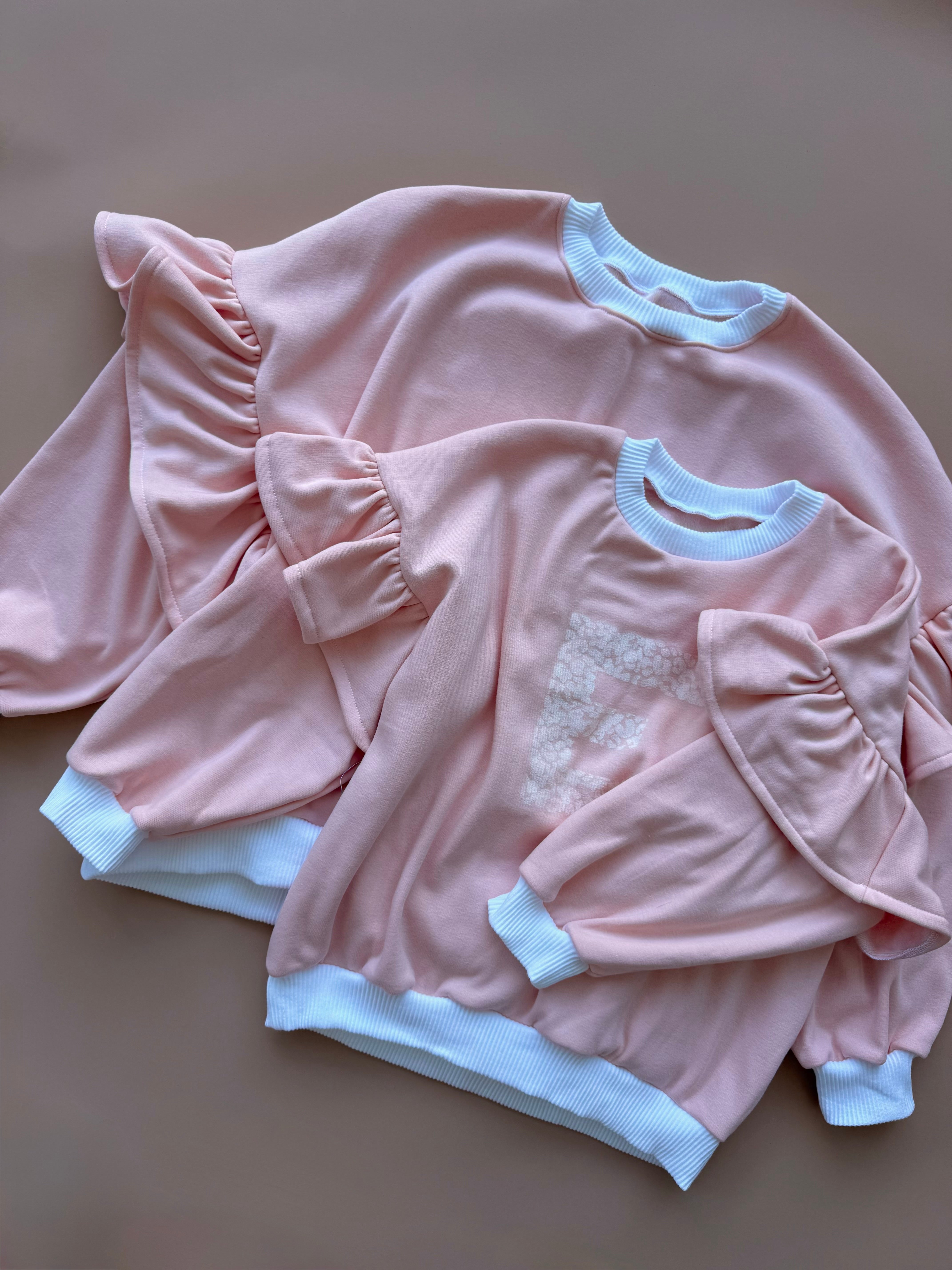MUMMA Oversized Frillie Pullover - Peachy