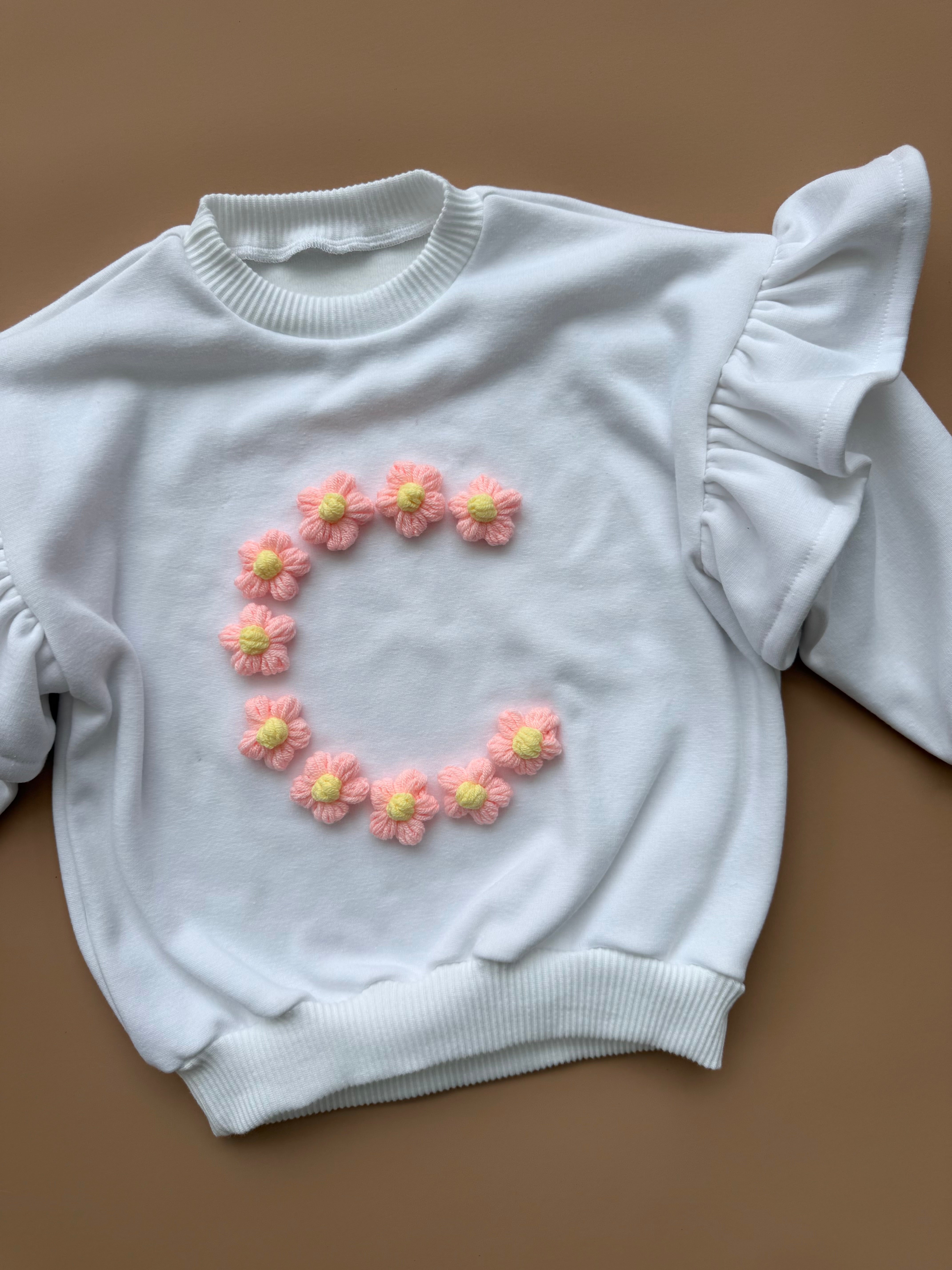 Oversized Frillie Pullover - White (Decorated)