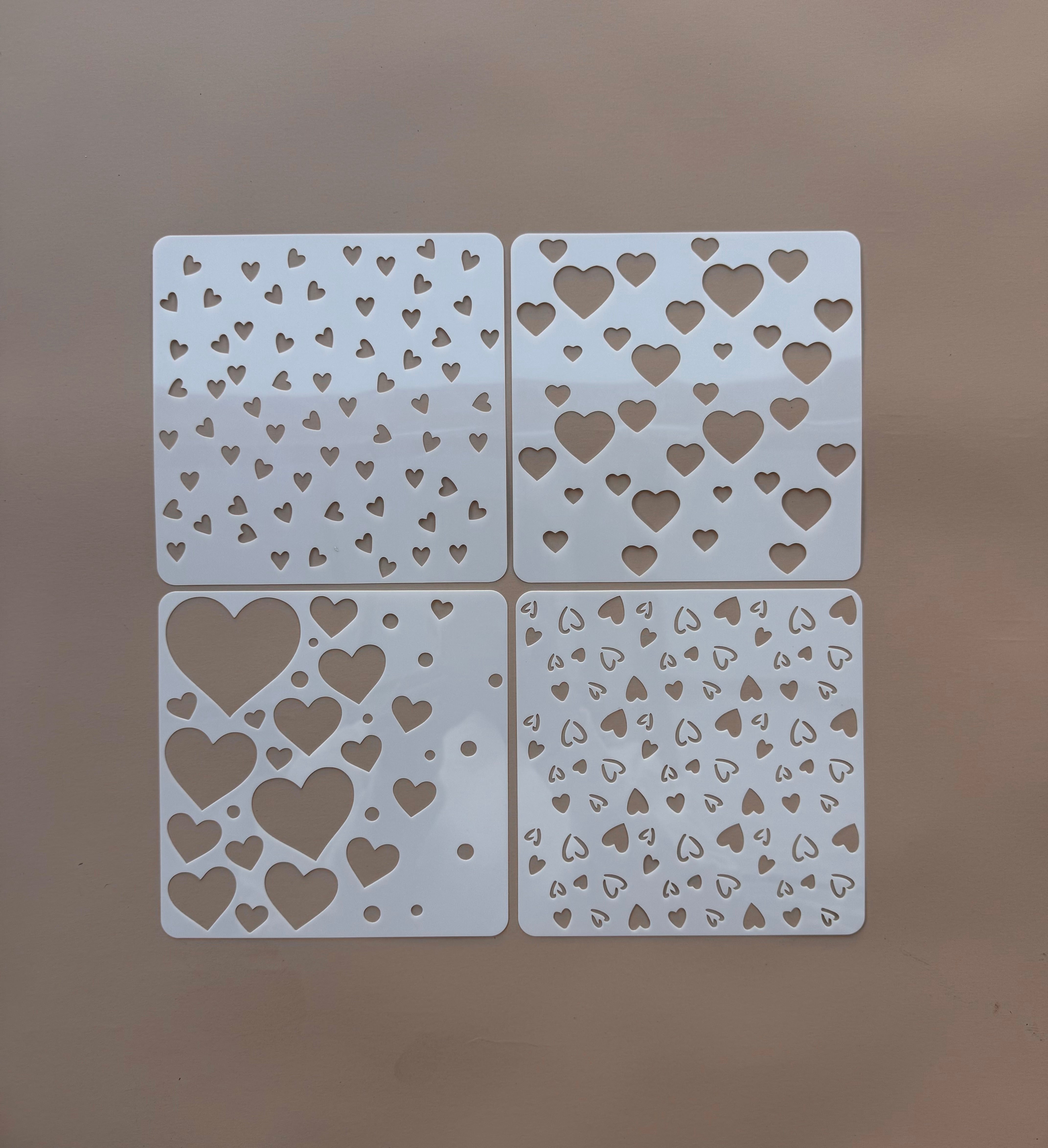Paint Stencil Set - Hearts