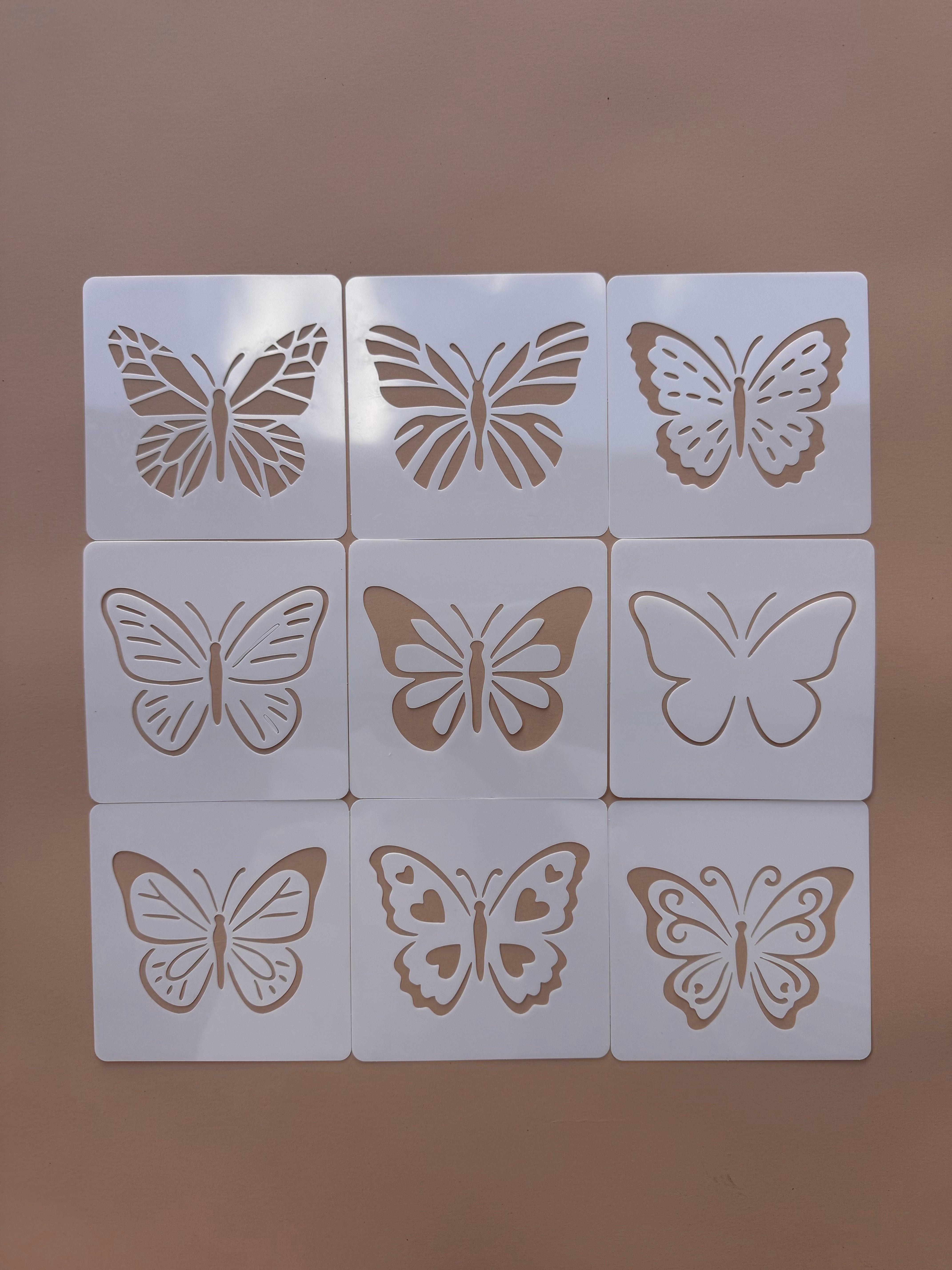 Paint Stencil Set - 10cm Butterflies