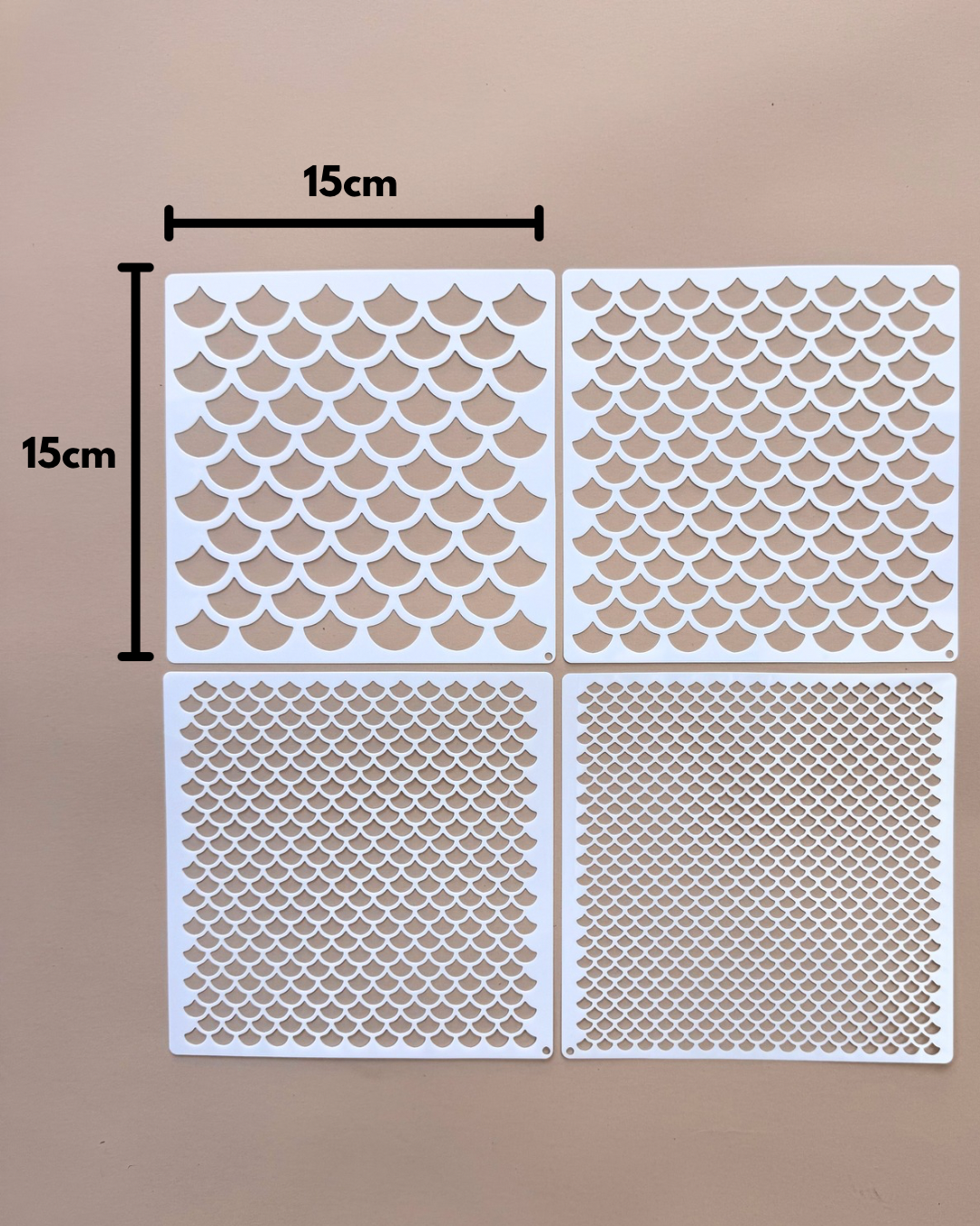 Paint Stencil Set - 15cm Mermaid Scales