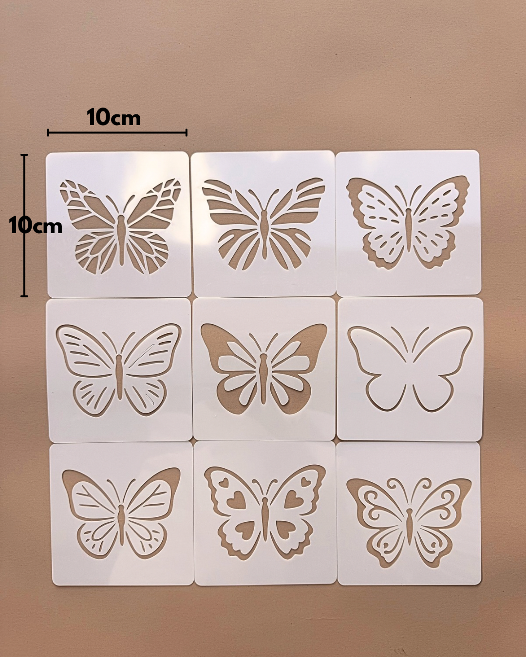 Paint Stencil Set - 10cm Butterflies