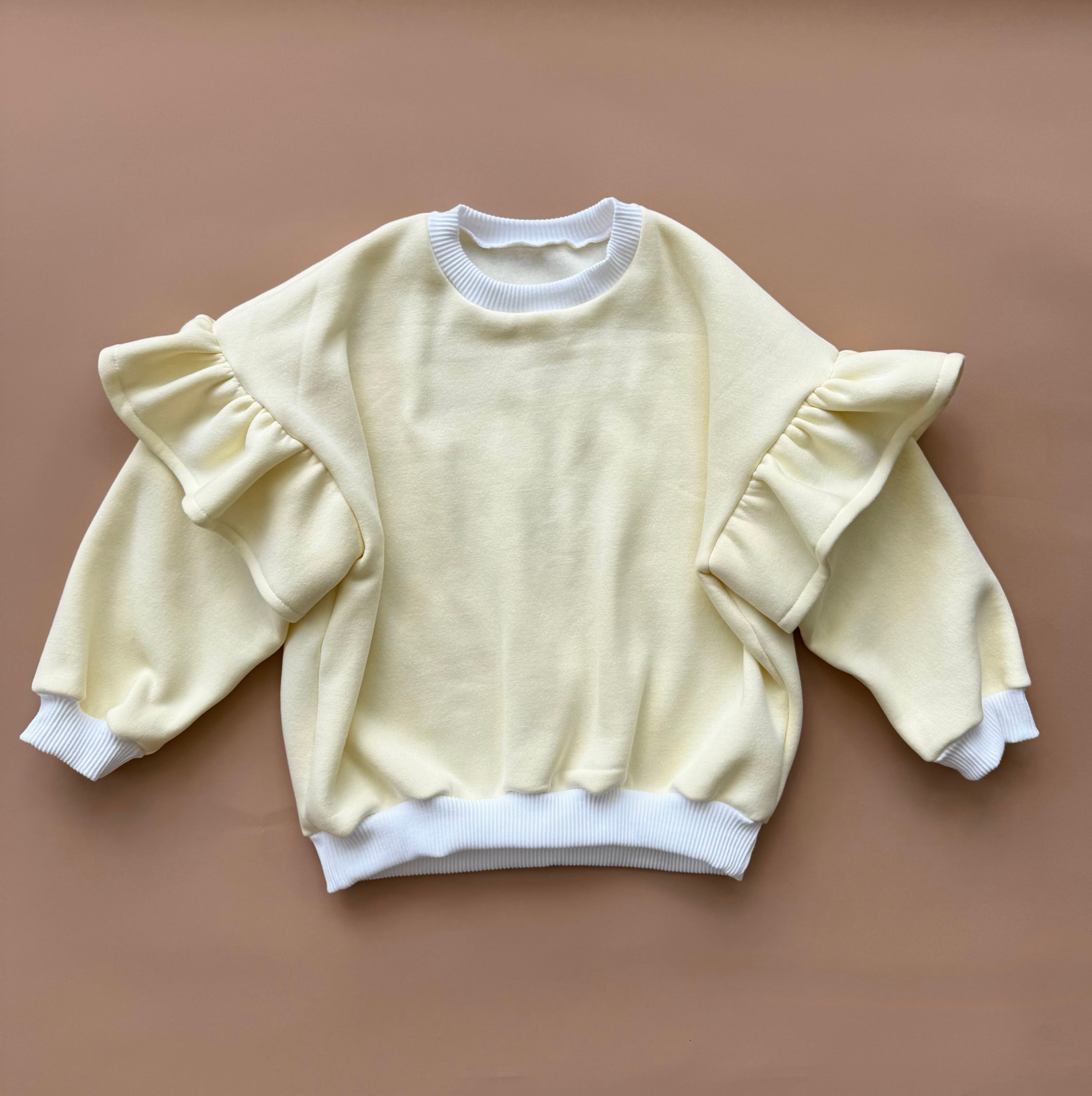 Oversized Frillie Pullover - Lemon