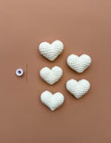 Related product : 3D Crochet Hearts - Warm White (5 pack)