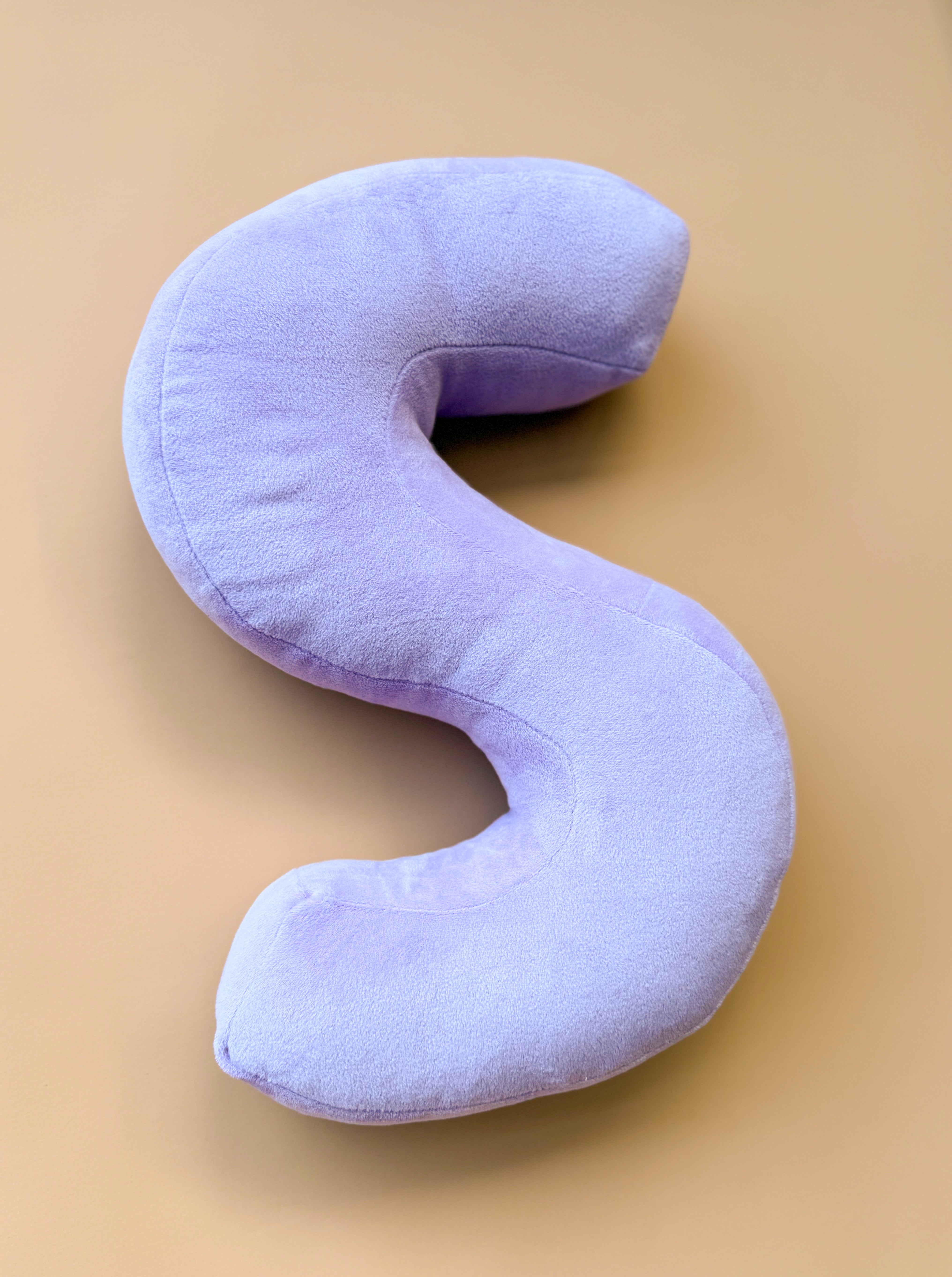 Custom Letter Cushions - Purple Plush (Ready Made)
