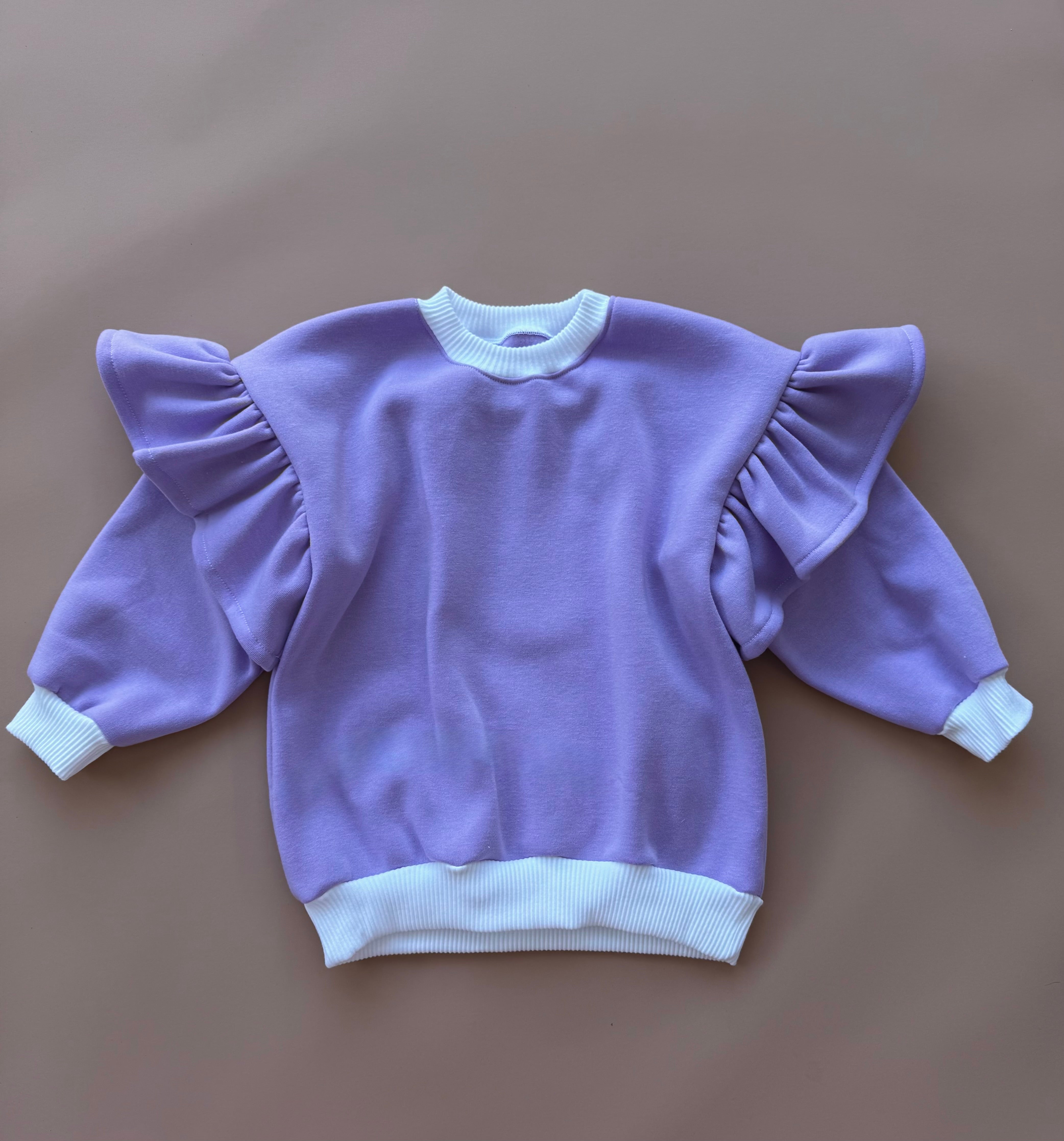 Oversized Frillie Pullover - Purple