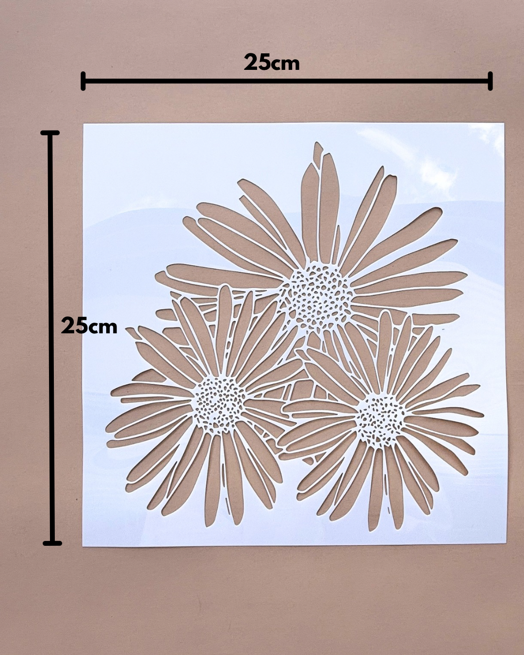 Paint Stencil - 25cm Daisy Trio