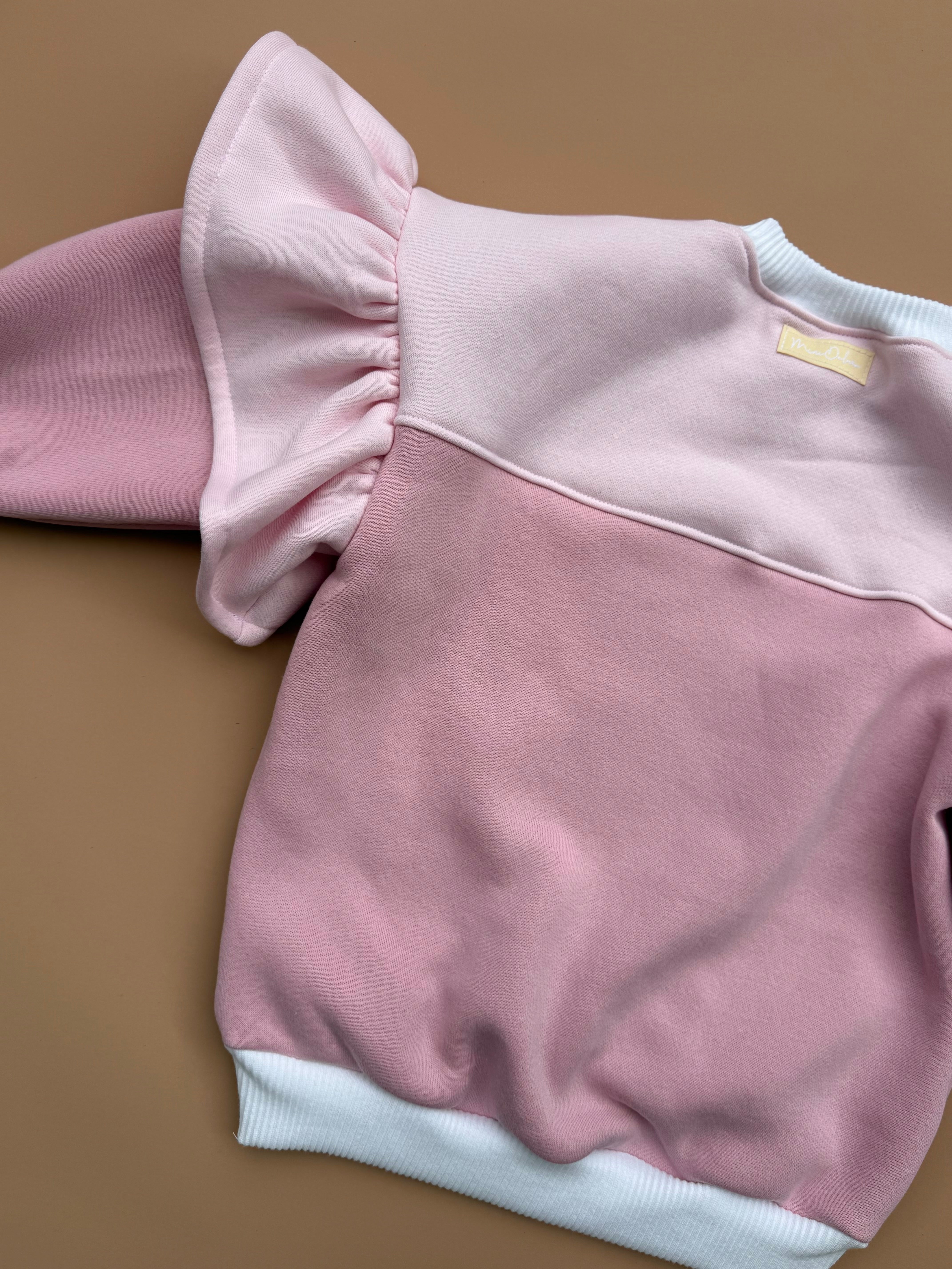 Oversized Frillie Pullover - Pink Splice