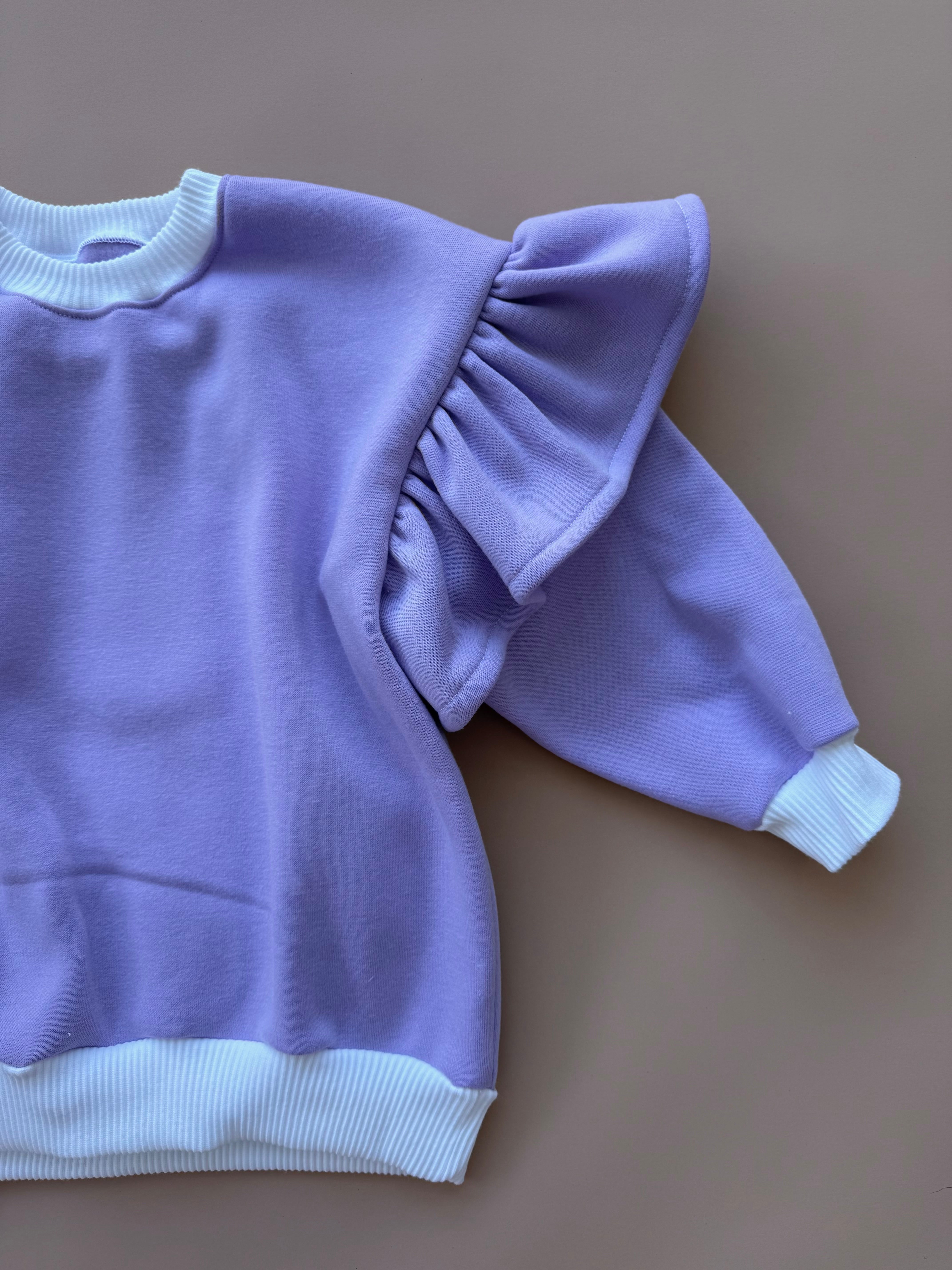 Oversized Frillie Pullover - Purple