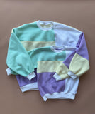 Related product : MUMMA Oversized Colour Block Pullover - Purple Mint