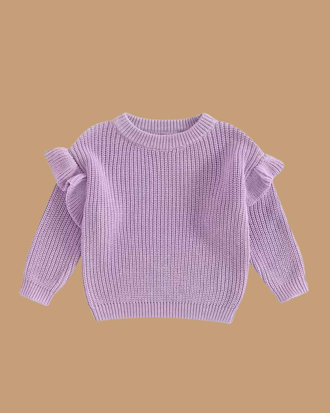 Chunky Knit Frillie Sweater - Lilac
