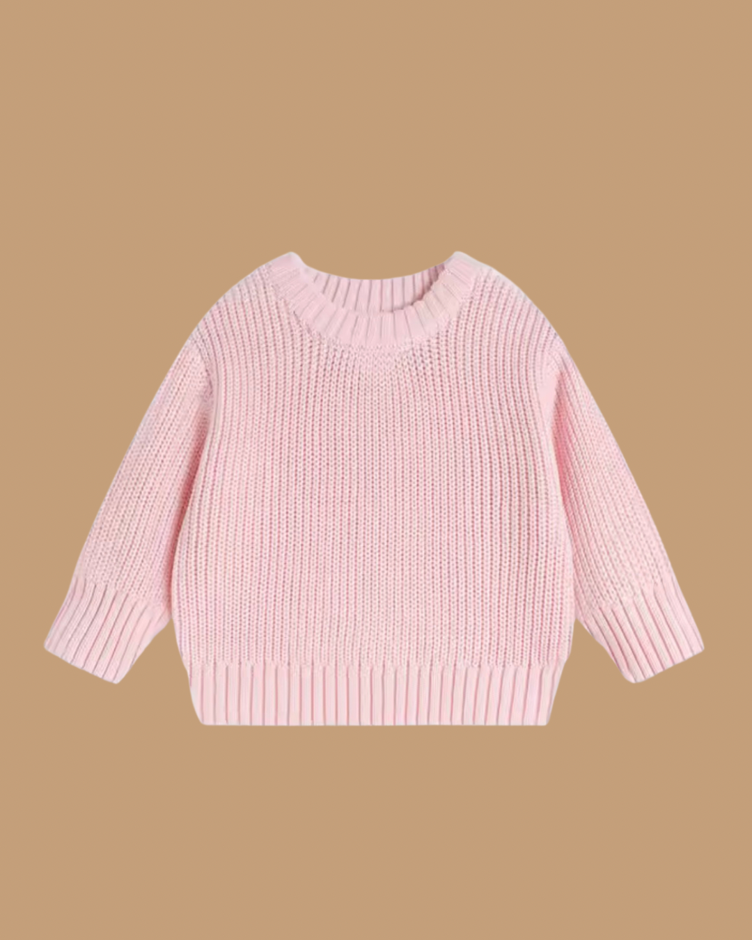 Chunky Knit Sweater - Baby Pink
